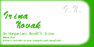 irina novak business card